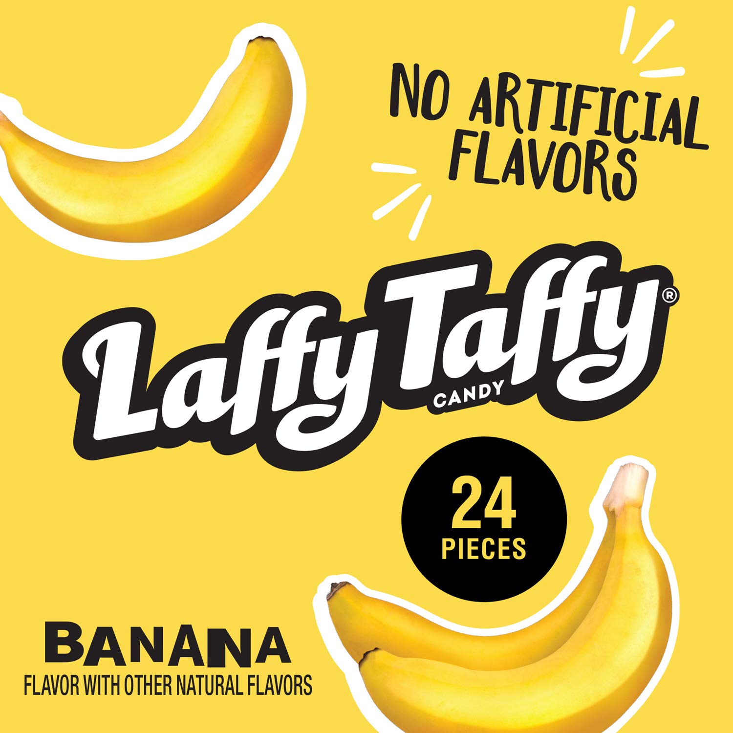 Laffy Taffy Stretchy & Tangy Banana, 1.5 Ounce, Pack of 24 : Taffy Candy : Grocery & Gourmet Food
