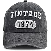Vintage 1970 1971 1972 1973 1974 1975 1976 1977 1978 1979 Hat for Men Women, Funny Adjustable Cotton Birthday Baseball Cap