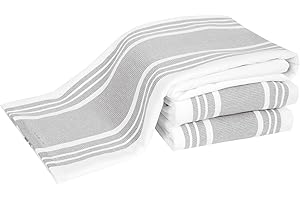 All-Clad Dual-Purpose Kitchen Towels: Highly Absorbent - 100% Cotton, 17"x30" Dish Towels for Cleaning & Drying Dishes & Glas