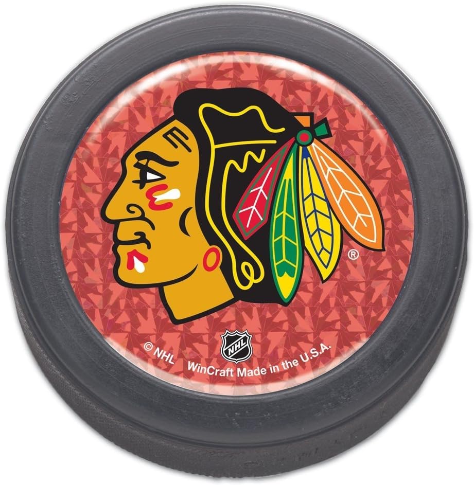 NHL Chicago Blackhawks Domed Hockey Puck Sports Fan