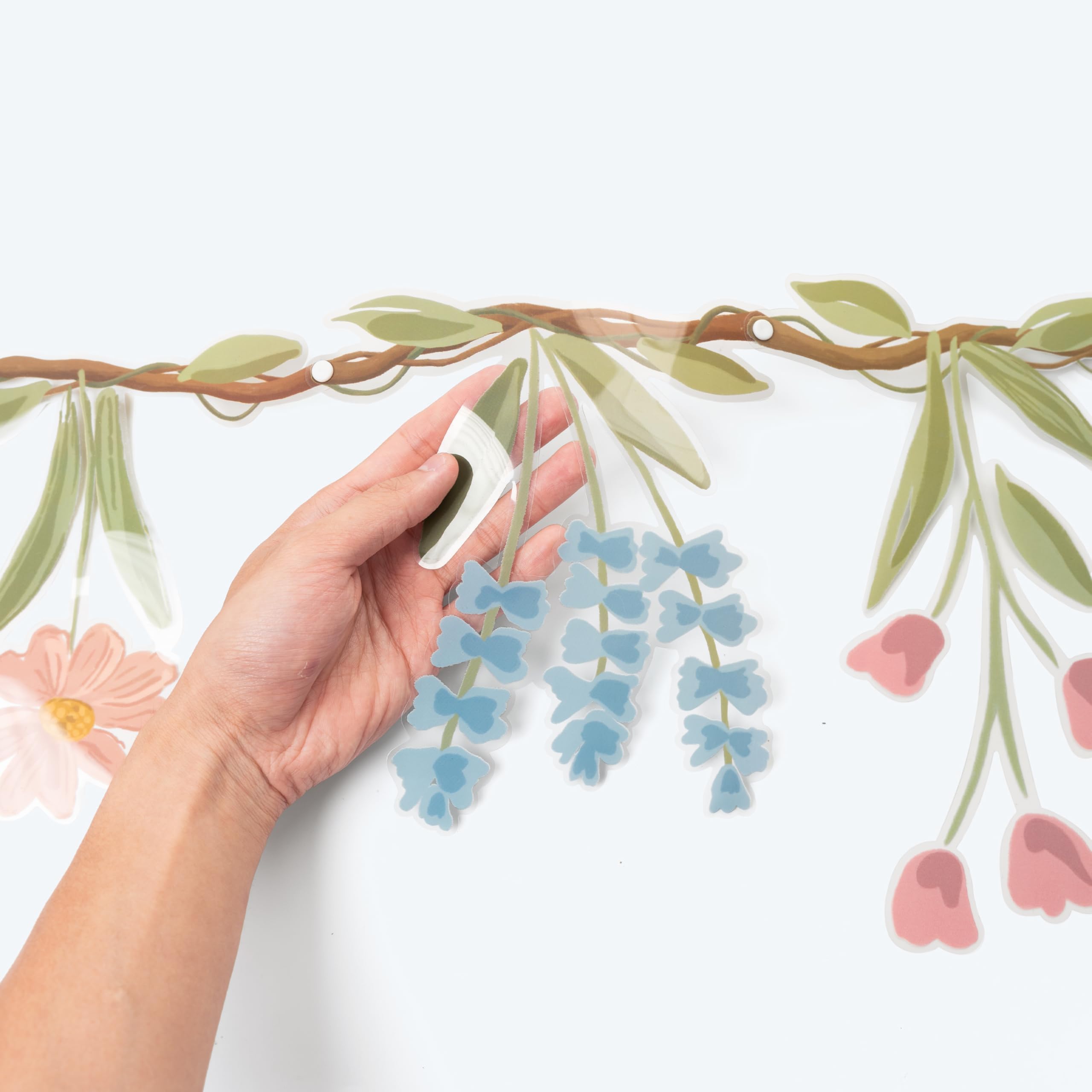 Cheerland Flower Banner Wildflower Garland for Enchanted Garden Party Woodland Theme Picnic Wedding Baby Shower Birthday Onederland Tea Party Supplies Girl Party Decorations 2pcs