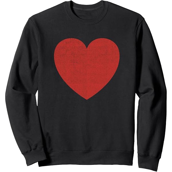 Amazon.com: Altland Red Heart Sweatshirt ,Black ,Small : Clothing
