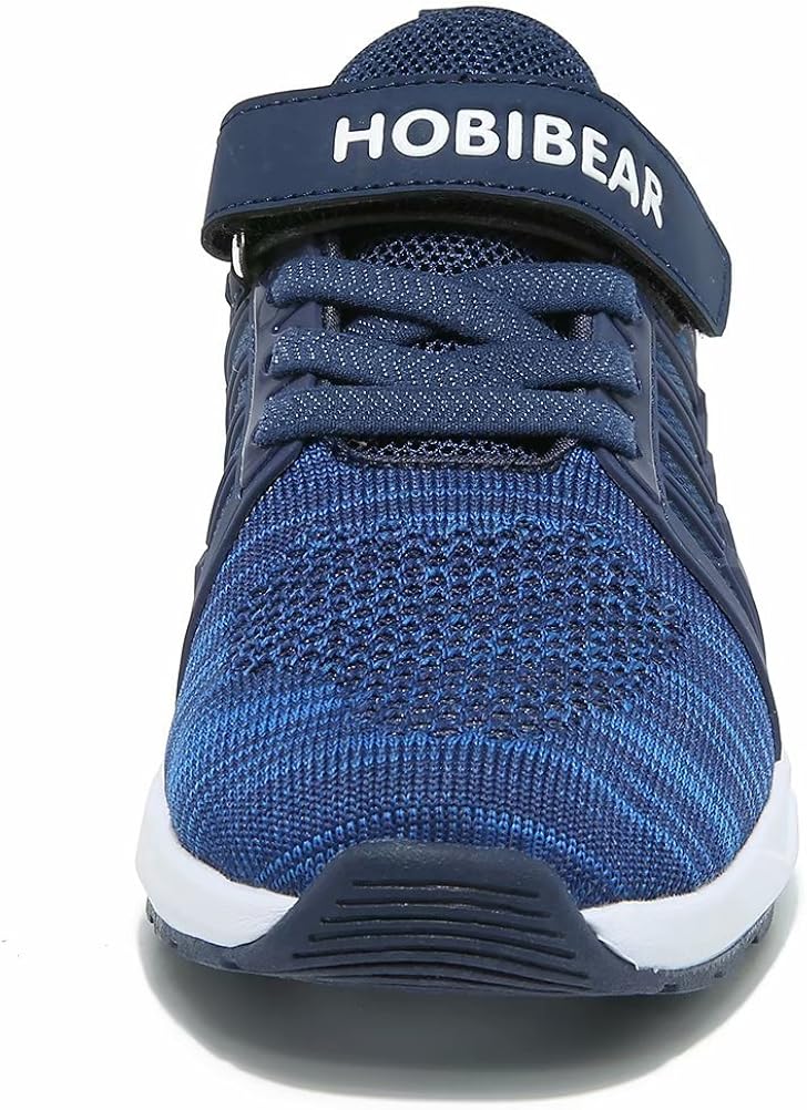  | HOBIBEAR Kids Breathable Knit Sneakers Lightweight Mesh Athletic Running Shoes | Running