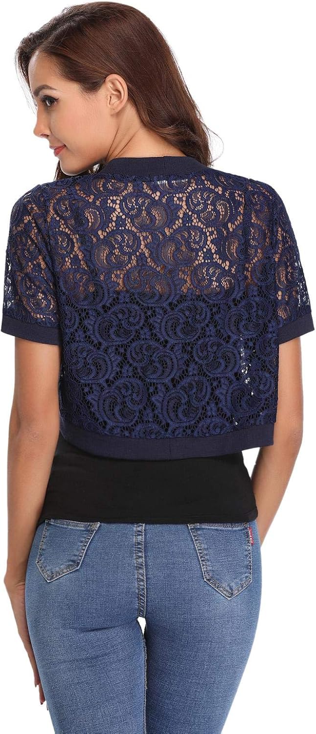 Bolero Donna Maniche Lunghe - Cardigan Elegante In Viscosa Per Tutte Le Stagioni - Foto 7