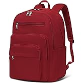 FOKDUVB Backpack for Middle High School Teen Boys Girls Large College Bookbag with Laptop Compartment Back to School Book Bags Mochilas Escolares para Niños Niñas Adolescentes (Dark Red, Solid)