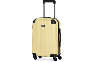 Kenneth Cole REACTION Out of Bounds Lightweight Hardshell 4-Wheel Spinner Luggage, Pale Banana, 20-Inch Carry On