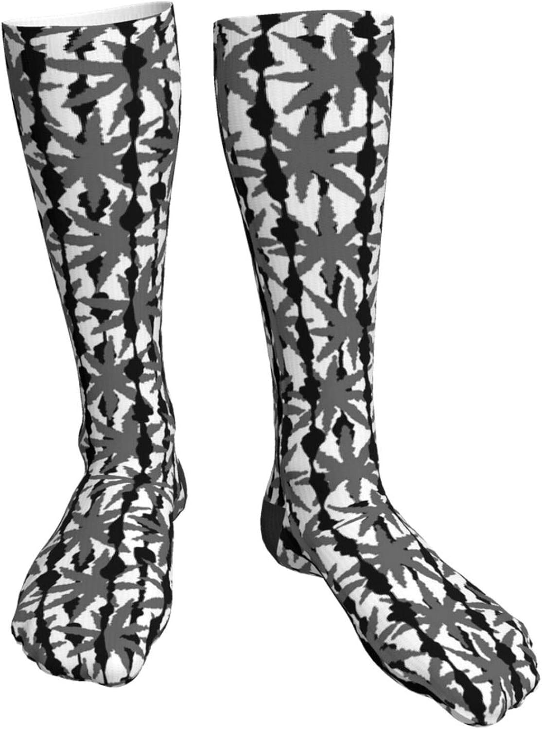 Abstract Black And White Unisex Long Socks Sport Thick