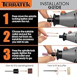 Terratek Corded Rotary Tool 234pc Accessory Set 135W 8000-33000RPM view 6