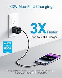 Anker USB C Charger Block, 33W 2 Port Compact