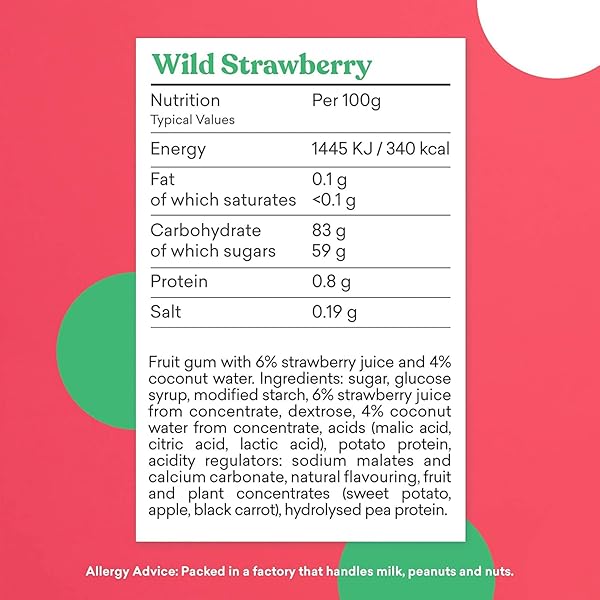 CANDY KITTENS WILD STRAWBERRY SWEETS, 140 GR