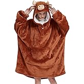 NAFLEAP Blanket Hoodie Women Girls Wearable Blanket Adult Oversized Fleece Sherpa Christmas Sweatshirt Gift for Women Kids