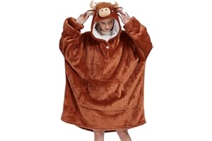 NAFLEAP Blanket Hoodie Women Girls Wearable Blanket Adult Oversized Fleece Sherpa Christmas Sweatshirt Gift for Women Kids