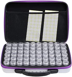 Cxjff Caja de almacenamiento de 60 botellas de pintura de diamante