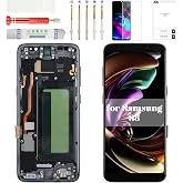 TFT for Samsung S8 Screen for Samsung S8 Screen Replacement LCD Touch Digitizer for Samsung Galaxy S8 Display Repair Kit with Frame SM-G950 Black