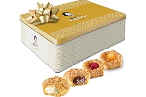 PASTICCERIA MATILDE VICENZI Matilde Vicenzi Millefoglie D'Italia Cookie Tin - Imported Assortment of Italian Butter Cookies & Crispy Tea/Coffee Pastries, Kosher Dairy - Gift Box for Thanksgiving, Holiday Gifting - 13.76oz (390g)