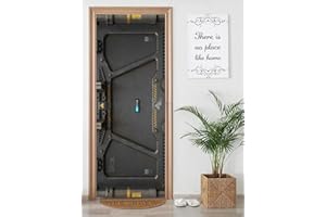 artfanke 3D Sci-fi Door With Keypad Door Stickers - Peel and Stick Door Murals Wall Decal Wallpaper self-Adhesive for Home De