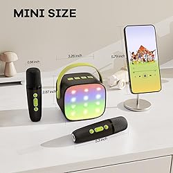 YLL Mini Karaoke Machine with 2 Wireless