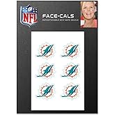 NFL Miami Dolphins Face Tattoos, Team Colors, One Size