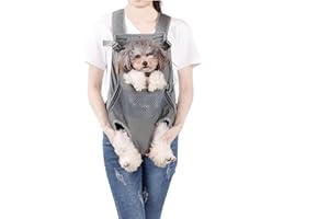 LESS BAD Lifeunion Legs Out Dog Carrier Backpack Hands-Free Adjustable Pet Travel Carrier for Small Medium Dogs Cats Motorcycle Hiking Walking (Grey)