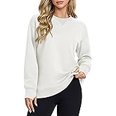 MAGCOMSEN Women's Fleece Lined Sweatshirts Pullover Crewneck Sweater Loose Fit Casual Winter Warm Tops with Thumb Holes