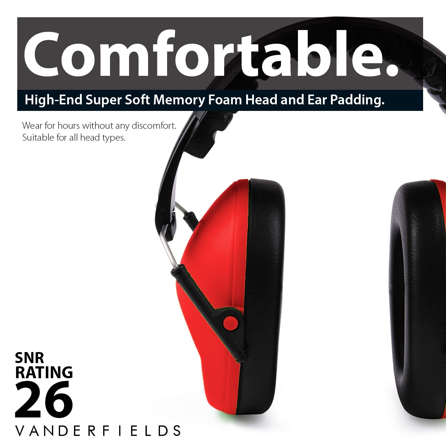 Vanderfields Earmuffs for Kids Hearing Protection Muffs For Children Small Adults Women