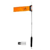 YakAttack VISICarbon Pro with MightyMount - Includes Mount &amp; Hardware | 360&deg; LED Safety Light &amp; Flag System for Kayak Visibility | Carbon Fiber Mast | Collapsible Design | Made in USA