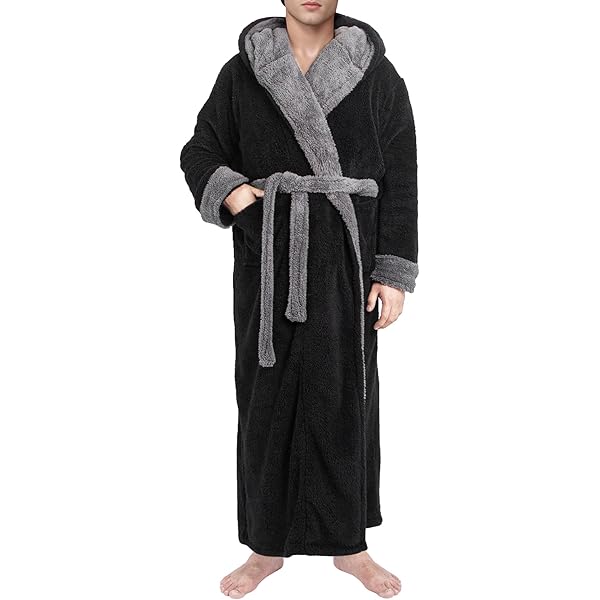 PUTUO Peignoir Robe de Chambre pour Homme: Longue Peignoir de Bain en Polaire avec Capuche en Hiver - Robe de Chambre Chaude en Pilou Pilou Doux pour Cadeau Bordeaux M PUTUO Peignoir Robe de Chambre pour Homme: Longue Peignoir de Bain en Polaire avec Capuche en Hiver - Robe de Chambre Chaude en Pilou Pilou Doux pour Cadeau Bordeaux M