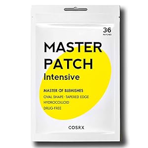 COSRX Master Patch Intensive 36 Patches | Oval-Shaped Hydrocolloid Acne Pimple Patch with Tea Tree Oil | Quick & Easy Treatment