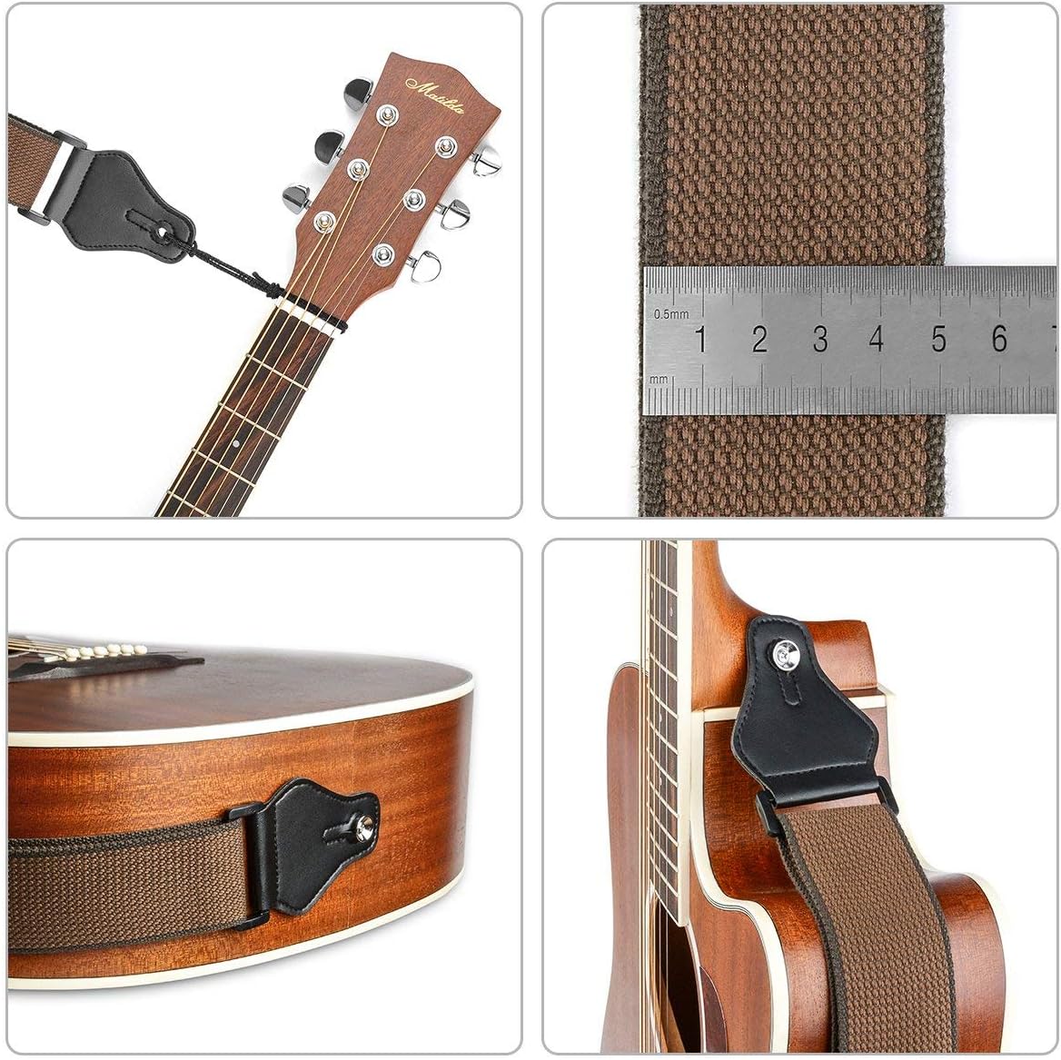 Pick Holders for Bass Guitar Strap Soft Cotton Shoulder Straps with