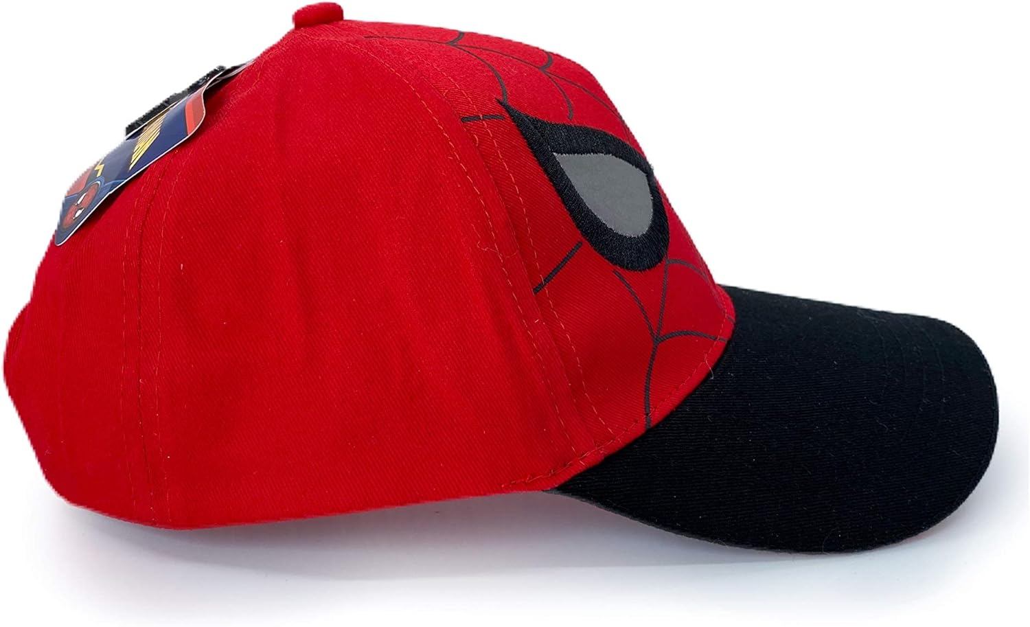 Marvel Spiderman Mask Face Eyes Baseball Cap Hat, Boys Ages 2-5, Red, Black: Clothing