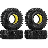 INJORA 1.3 70 * 26mm Cling On Tires and Silicone Rubber Inserts, Yellow