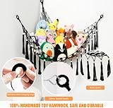 VISATOR Toy Hammock for Stuffed Animals Macrame Boho Wall Hanging net view 5