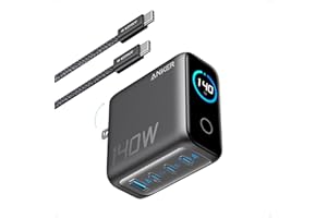 Anker Laptop Charger, 140W MAX USB C Charger, 4-Port Multi-Device Fast Charging, Advanced GaN Power Adapter, Intuitive Touch 