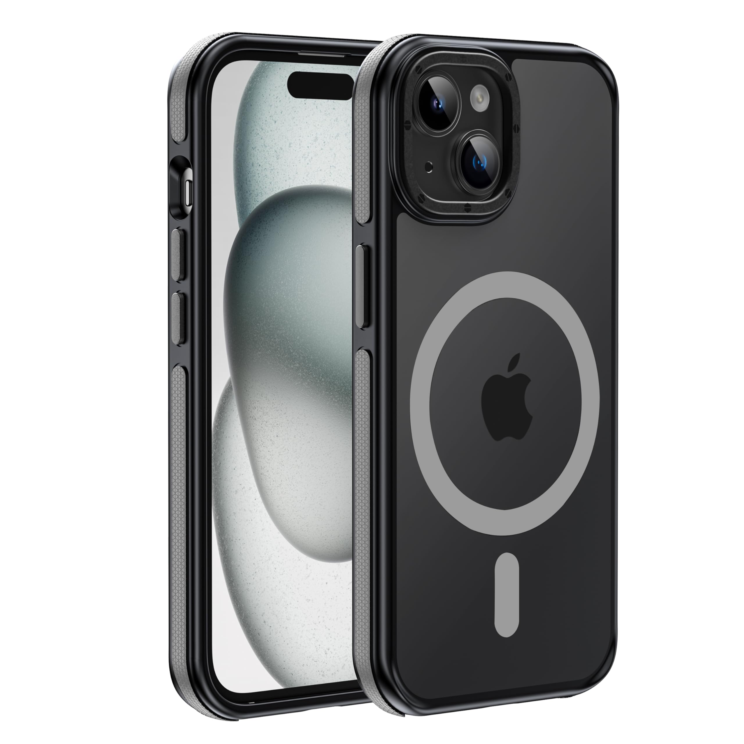 Yzoiko Strong Magnetic Case for iPhone 15 Plus Case & iPhone 14 Plus Case [10Ft Military-Grade Protection] Compatible with MagSafe Shockproof Slim Thin Cover 6.7 inch Bumper Grey