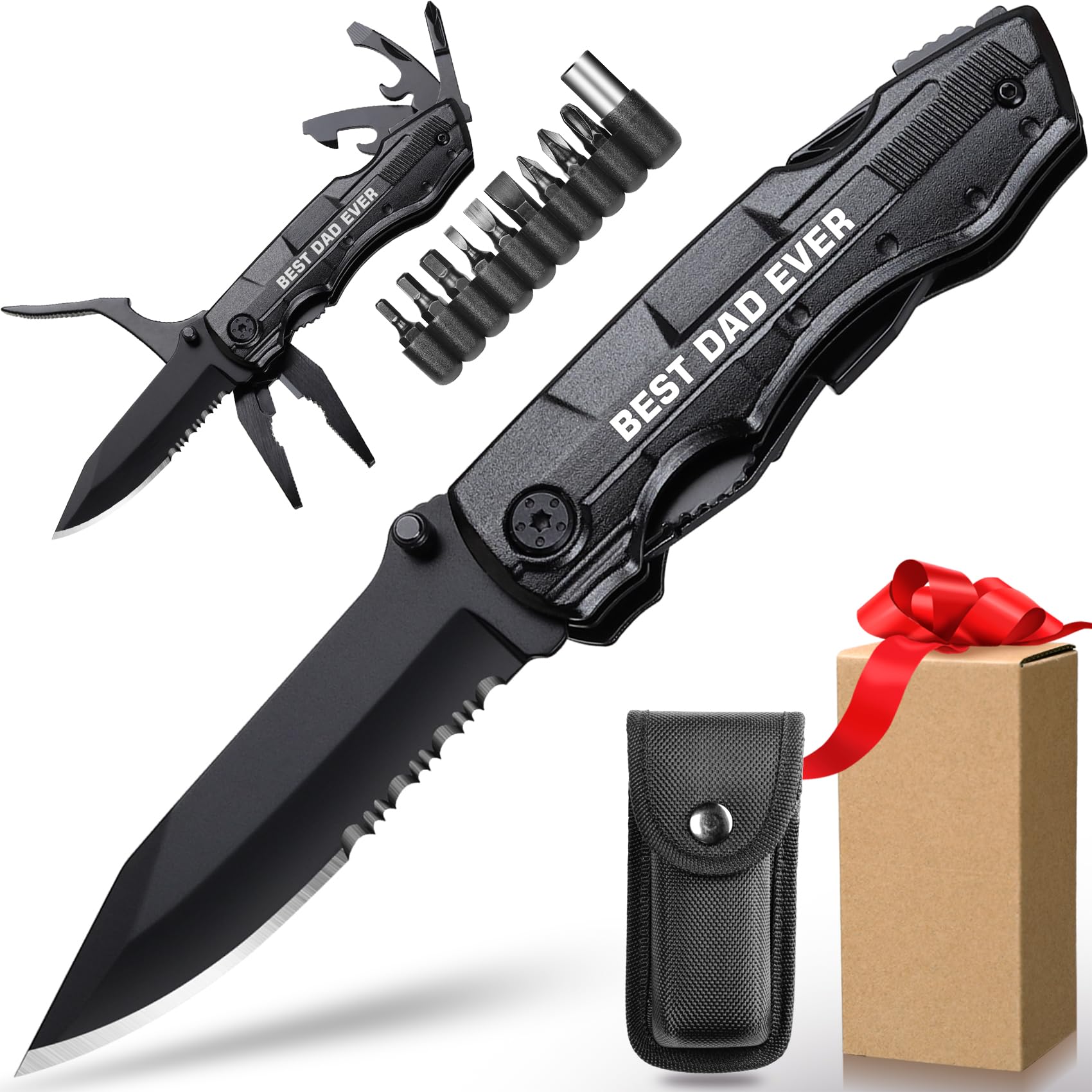 Dad Gifts from Daughter Son, BEST DAD EVER Multitool Knife, Dad Gifts for Christmas, Best Dad Gifts, Dad Birthday Gift, Gifts Idea for Dad, Fathers Day
