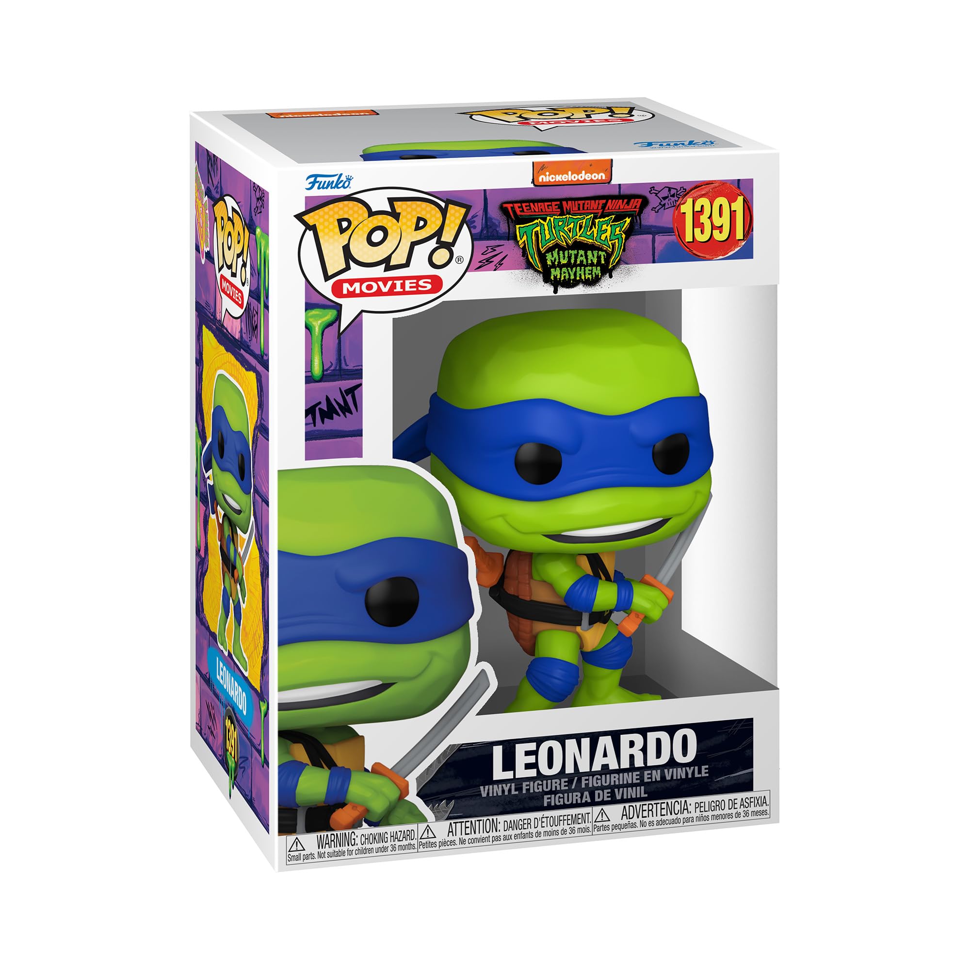 Funko Pop! Movies: Teenage Mutant Ninja Turtles - (Teenage Mutant Ninja Turtles (TMNT) ) Leonardo - Collectable Vinyl Figure - Gift Idea - Official Merchandise - Toys for Kids & Adults - Movies Fans
