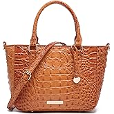 Makcr Joacbv Ladies Tote Leather Bags for Women Crocodile Embossed Zipper Satchel Purse Elegant Compartments Crossbody Work