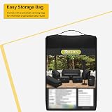 Dokon Garden Furniture Cover Round 250cm Dia 104cm H Waterproof 420D view 7