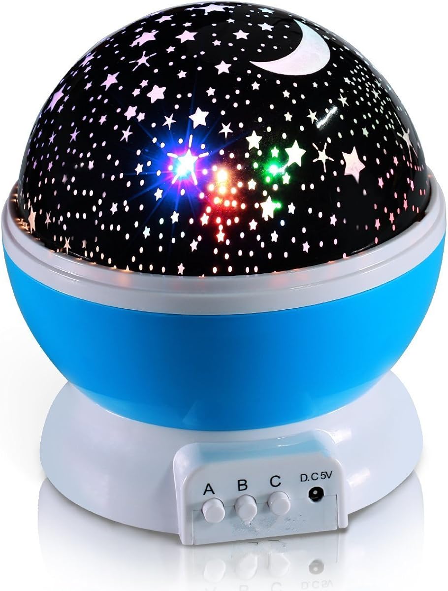 Galaxy Night Light Lamp, 4 LED Bead 360 Degree Romantic