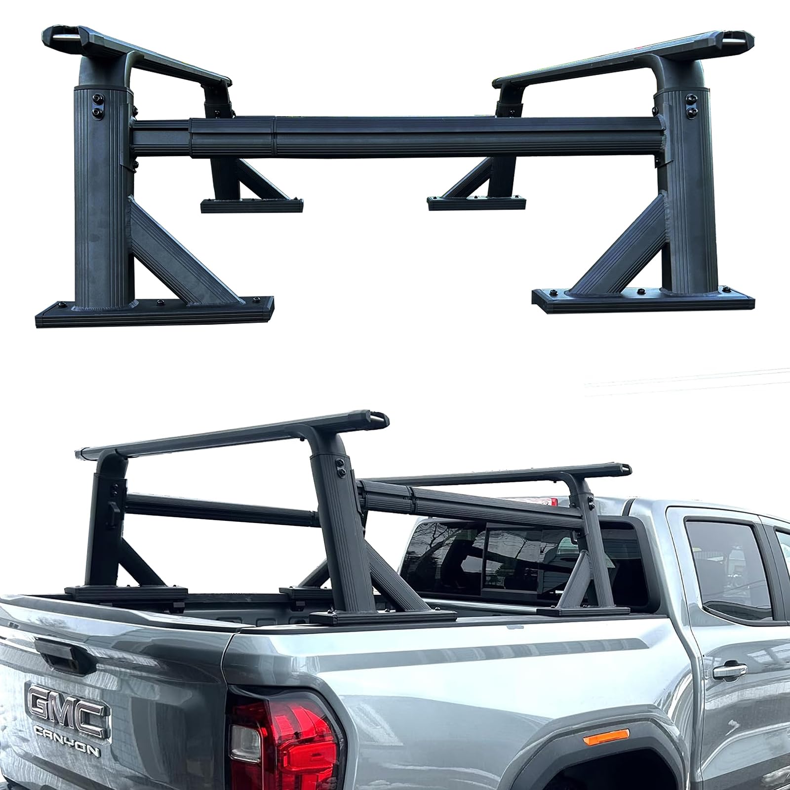 Photo 1 of KEHOSX Universal Heavy Duty Truck Bed Rack - Adjustable Height Pick-Up Truck Ladder Rack - Ladder Rack Camper Rack Truck Bed Rack Fit for Dodge Ram/Ford F-150/F-250/F-350/Silverado/GMC Sierra/Tundra