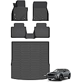 ANBINGO® Floor Mats & Cargo Liner for Mazda CX-50 2026 2025 2024 2023 AWD (Non Hybrid) / All Weather TPE CX50 Floor Liners / 1st & 2nd Row Custom Mats Full Set / CX50 Accessories - Black