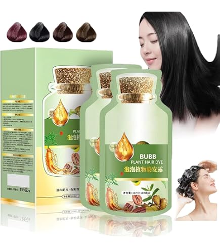 Plant Bubble Natural Hair Dye, Vegetable Dye for Men & Women, Easy