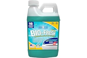 Walex Bio-Fresh Liquid Enzyme Holding Tank Treatment for RV, Camper & Marine - Black Water Tank Deodorizer, Liquifies Waste & Toilet Paper, Septic Tank Safe, Biocide-Free, Ocean Mist, 64oz
