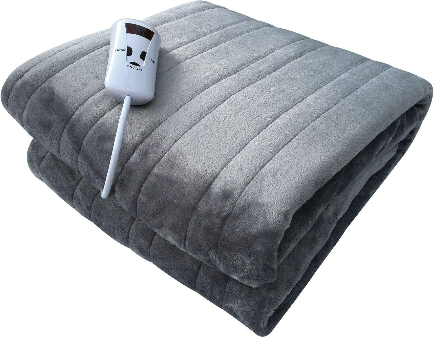 Schallen Branded Luxury Soft Heated Warm Throw Over Blanket with Timer
