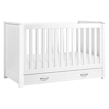 Amazon Com Davinci Asher 3 In 1 Convertible Crib With Toddler Bed Conversion Kit In White Greenguard Gold Certified Baby