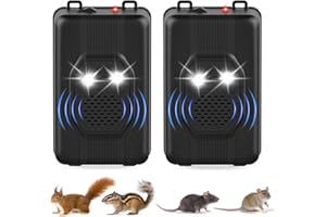 JAHY2TECH 2 Pack Under Hood Rodent Repellent for Cars Ultrasonic pest Repeller Battery Operated with Strobe Light To Scare Away Rodent Mice Squirrel Repellent for CarEngine Truck RV Warehouse Vehicle Protection