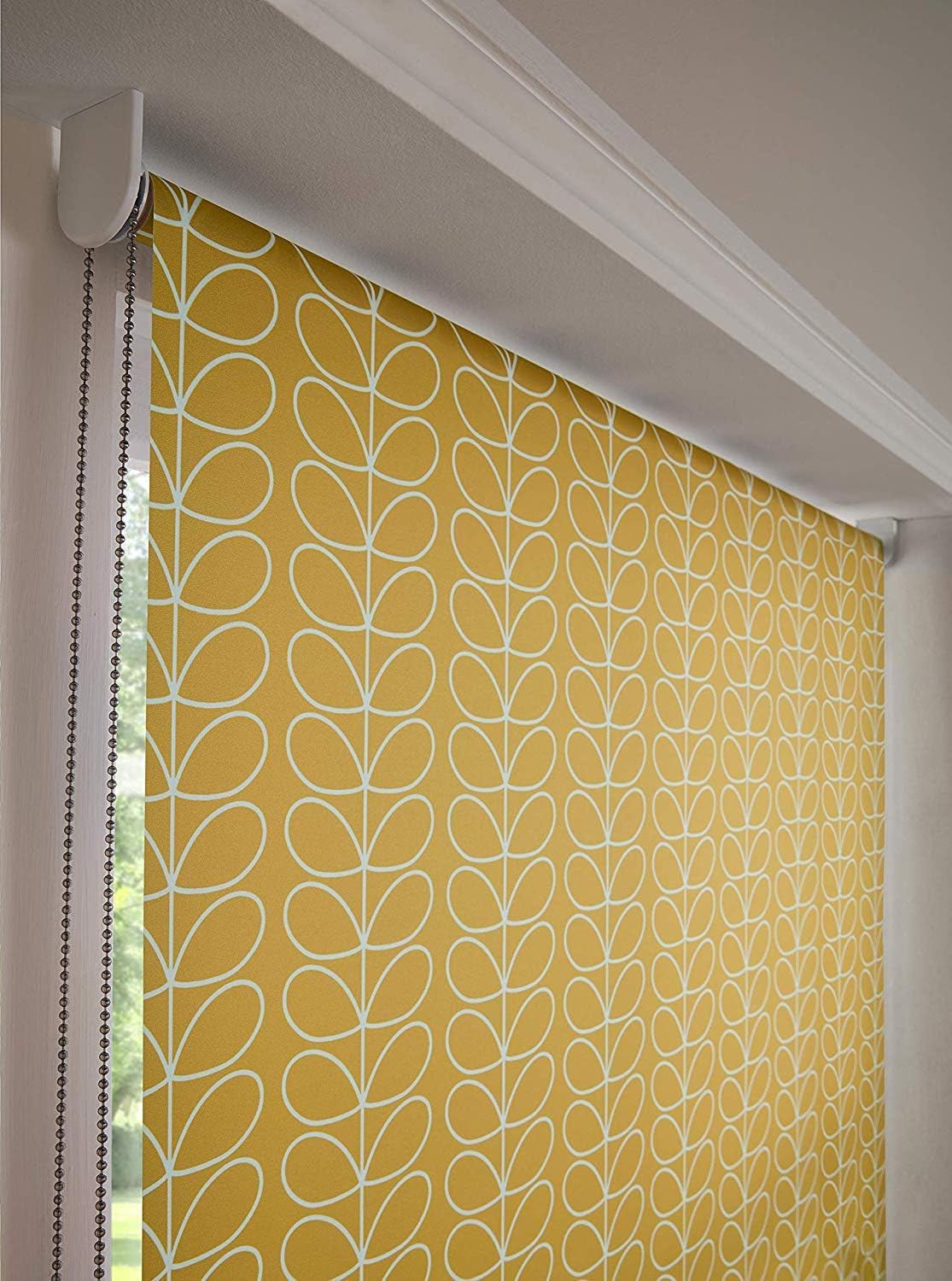 Orla Kiely Roller Blind, Daylight, Linear Stem, Dandelion, 120cm Wide x 162cm Drop