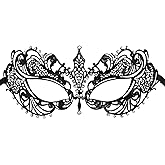 GYGYL Masquerade Mask for Women, Elegant Metal Mask for Costume Parties, Halloween, Mardi Gras, Venetian Balls