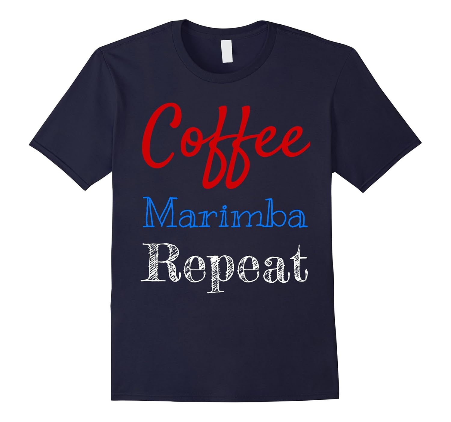 Coffee Marimba Repeat Percussion Music T-Shirt-Rose