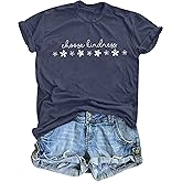 Kindness Shirts for Women Be Kind Positive T-Shirts Choose Kindness Floral Graphic Tees Short Sleeve Tops